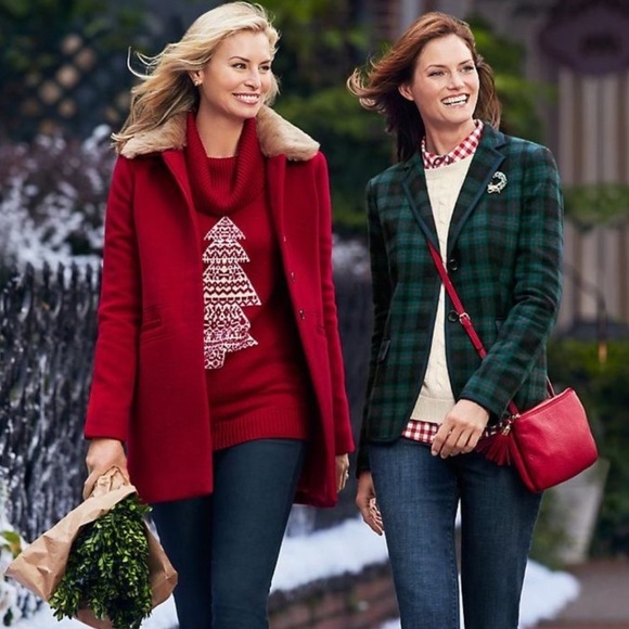 talbots single breasted blazer plaid tartan green navy new size 8P - Picture 1 of 9